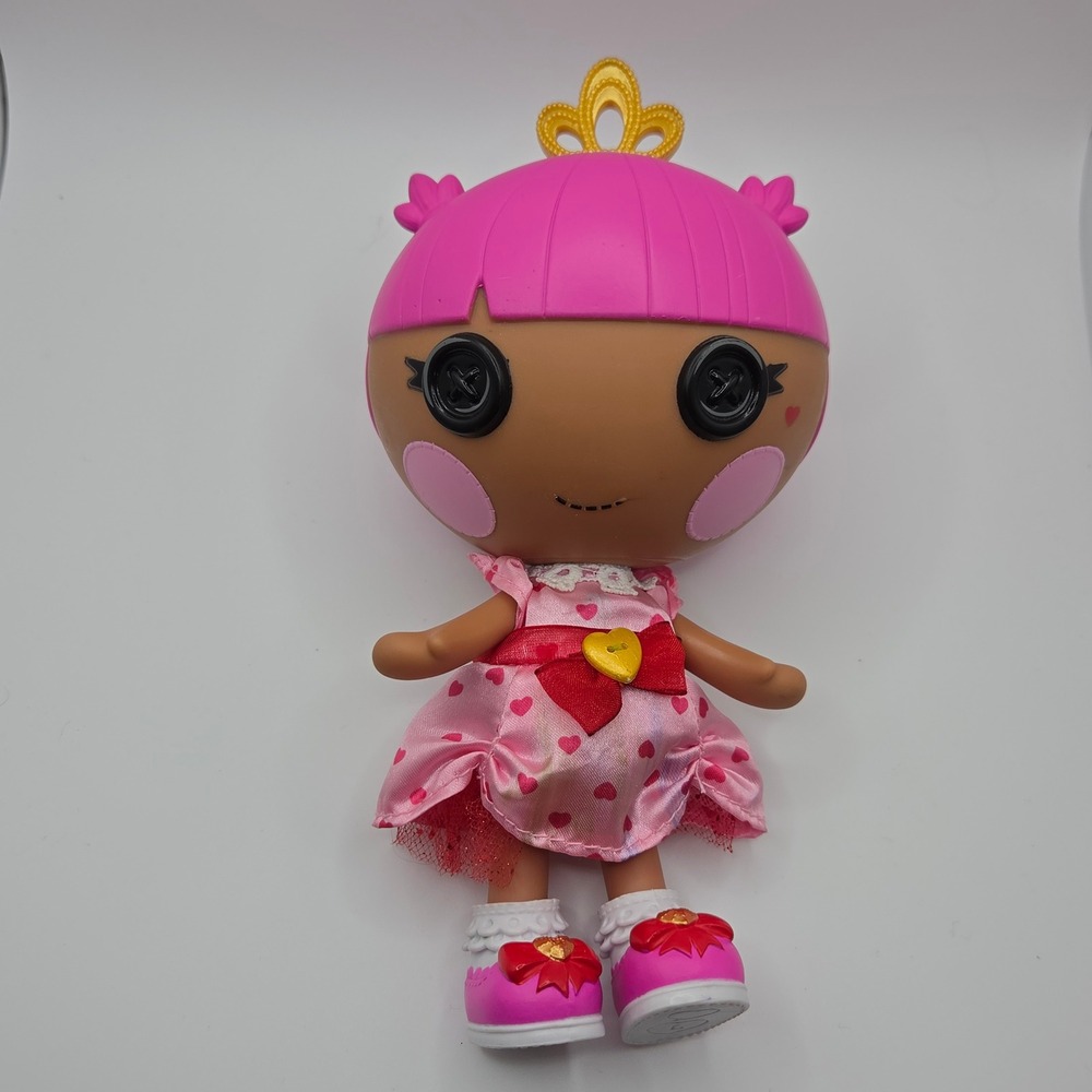 Lalaloopsy Sew Royal Princess Party Doll Pink Hair Crown Heart Dress MGA 2011